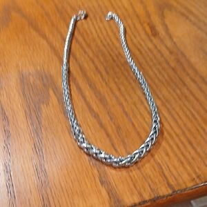 Graduated Stainless Steel Byzantine 18 Inch Necklace Silver